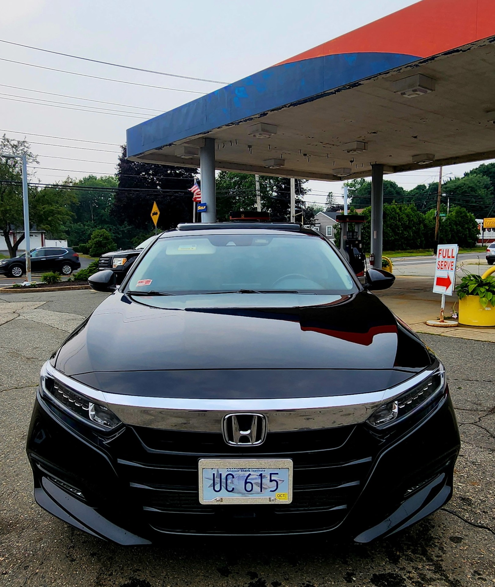 Black Honda Accord front after detail