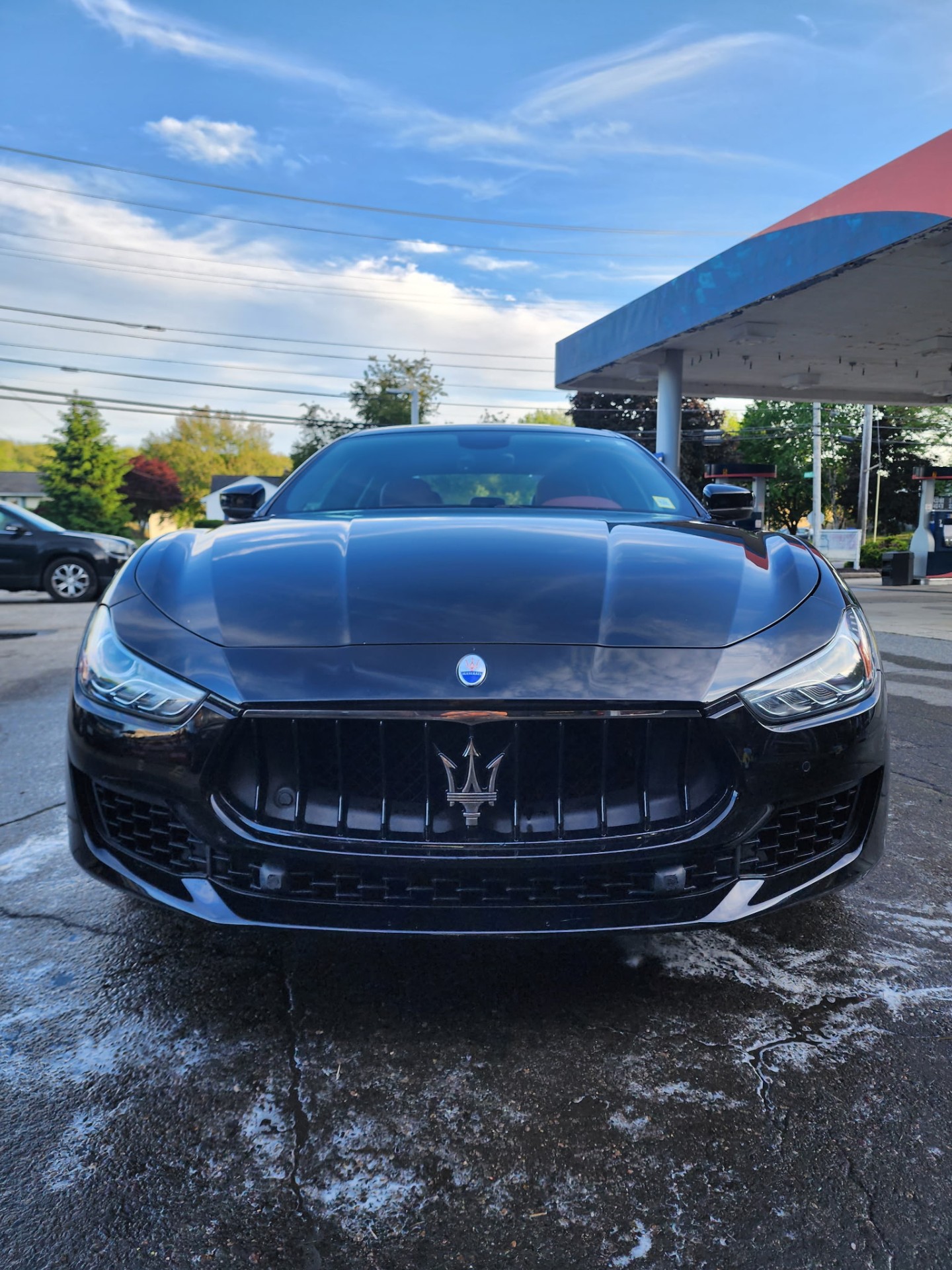 Black Maserati Ghibli after detail