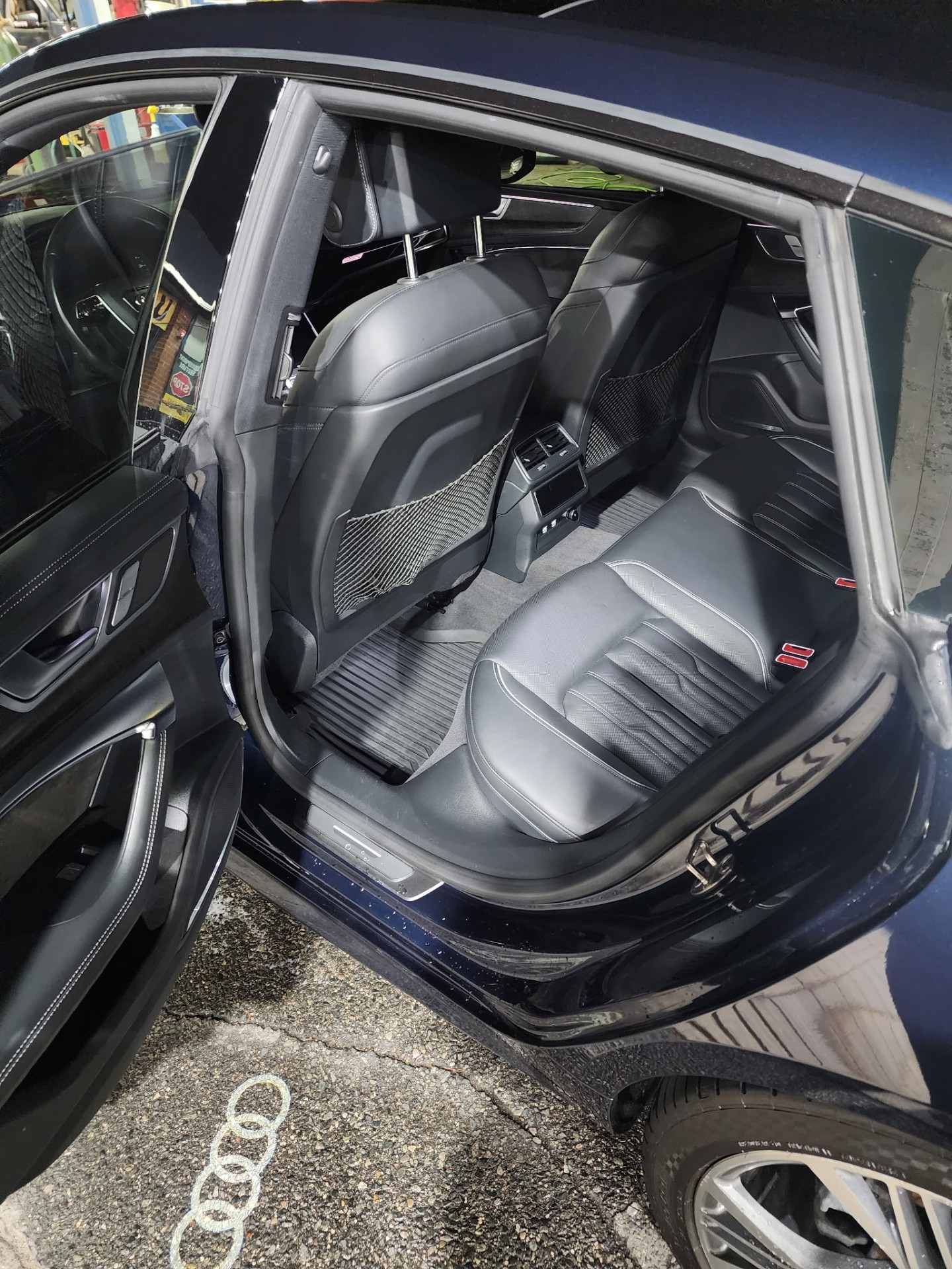 Audi rear seats after interior detail